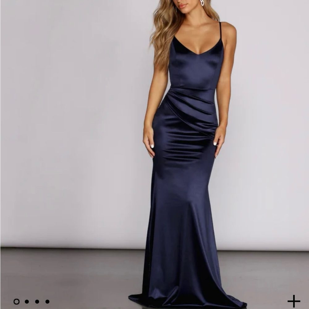 Emilia Draped Satin Gown